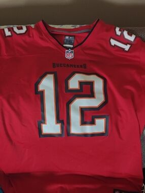 Nike Red Buccaneers #12 Football Jersey
